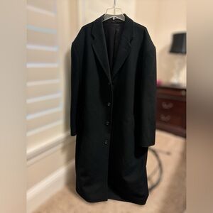 Nautica Men's Wool Cashmere Single Breasted Full Length Overcoat  48L EUC
